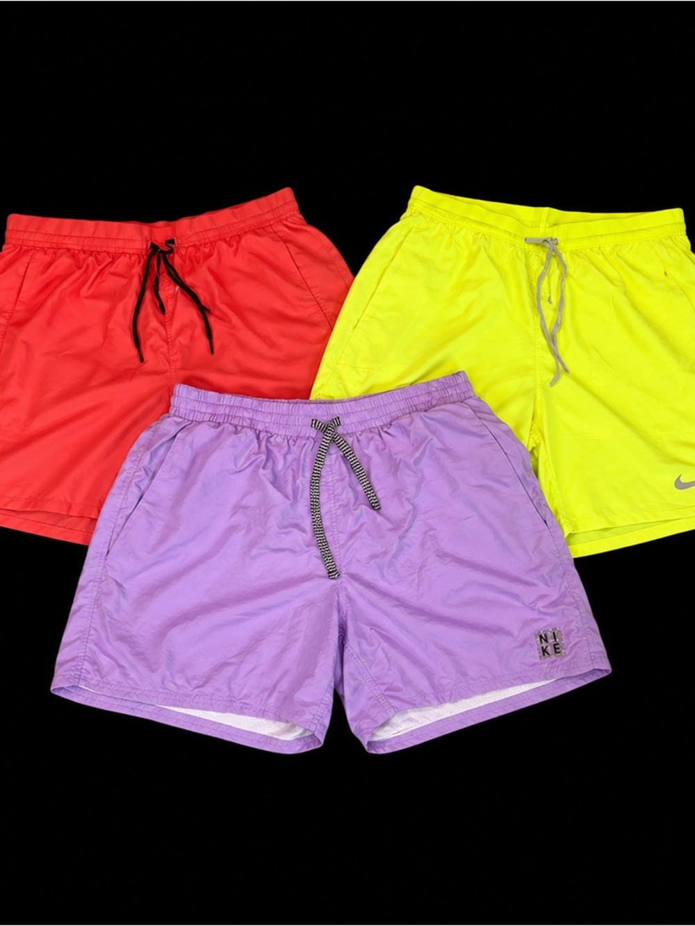 Nike Men’s colorful Athletic Shorts with drawstring- Lot of 3